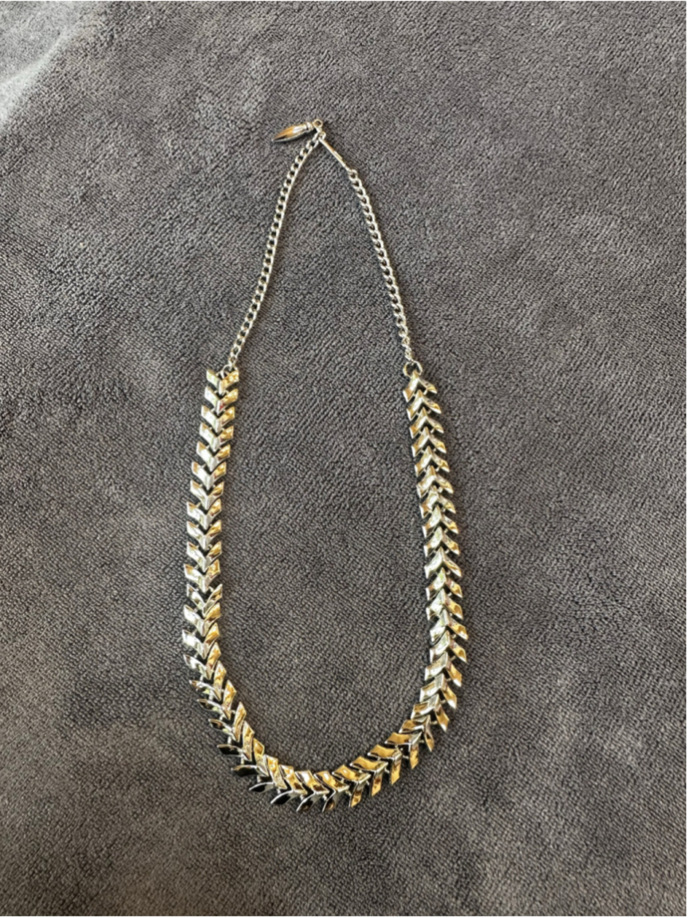 Unbranded Silver Chevron Link Necklace
